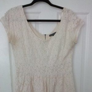 lacy cream dress